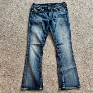 Vigoss Jeans, 7/8, EUC, Chelsea Slim boot cut, Washed denim, Relaxed fit